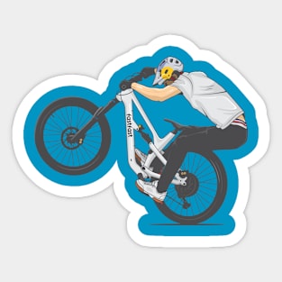 downhill freestyle rider Sticker